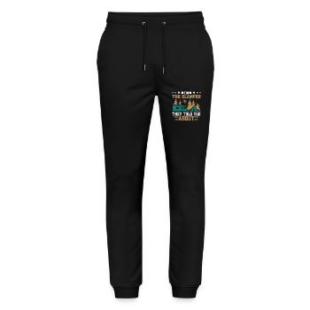 Backpack for camping and hiking glamping - Stanley/Stella Mover Unisex Organic Jogging Trousers - black - Front - Marisol (170cm) & Nik (191cm)