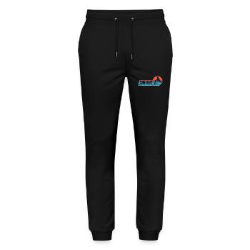 Wingfoil Surfer Birthday Vintage 1944 Born - Stanley/Stella Mover Unisex Organic Jogging Trousers - black - Front - Marisol (170cm) & Nik (191cm)