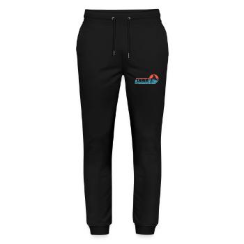 Wingfoil Surfer Anniversaire Vintage 1968 Né - Pantalon de jogging bio MOVER Stanley/Stella unisexe - noir - Devant - Marisol (170cm) & Nik (191cm)