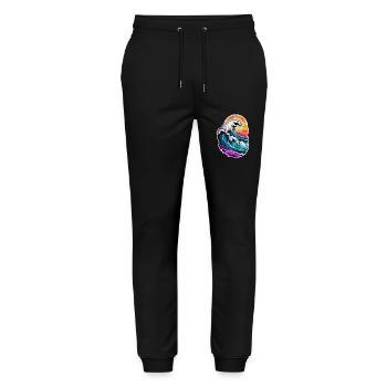 vague - été - vacances - vintage - Pantalon de jogging bio MOVER Stanley/Stella unisexe - noir - Devant - Marisol (170cm) & Nik (191cm)