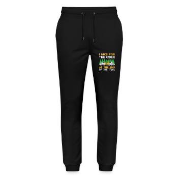 Hiker Hiking Trekking Outdoor Nature Alcohol Drink - Stanley/Stella Mover Unisex Organic Jogging Trousers - black - Front - Marisol (170cm) & Nik (191cm)