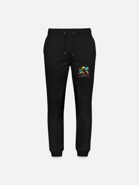 DJ Alien, Space Alien, DJ, Alien, Tegneserie, Space, - Stanley/Stella Mover økologiske unisex joggingbukser - sort