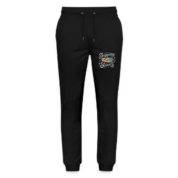 Skipping Stones - Stanley/Stella Mover Unisex Organic Jogging Trousers - black - Front - Marisol (170cm) & Nik (191cm)
