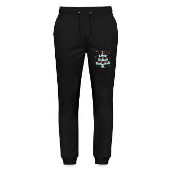 Dolphin Christmas Tree - Stanley/Stella Mover Unisex Organic Jogging Trousers - black - Front - Marisol (170cm) & Nik (191cm)