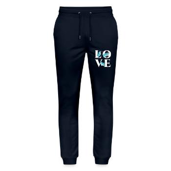 Dolphin Love - Stanley/Stella Unisex Bio Jogginghose Mover  - Navy - Vorne - Marisol (170cm) & Nik (191cm)