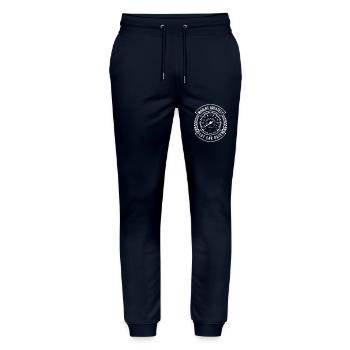 Worlds Greatest Slot Car Racer Racing - Stanley/Stella Unisex Bio Jogginghose Mover  - Navy - Vorne - Marisol (170cm) & Nik (191cm)