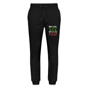 Könnte genauso gut unter dem Baum schlafen Ich bin das Geschenk - Stanley/Stella Unisex Bio Jogginghose Mover  - Schwarz - Vorne - Marisol (170cm) & Nik (191cm)