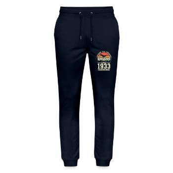 1933: Timelessly Legendary - Stanley/Stella Mover Unisex Organic Jogging Trousers - navy - Front - Marisol (170cm) & Nik (191cm)