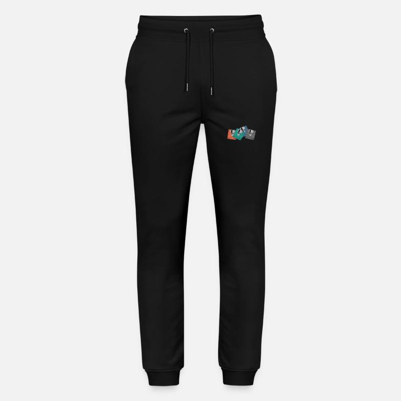 bunte Disketten Retrospeichermodul Datenträger - Stanley/Stella Unisex Bio Jogginghose Mover  - Schwarz
