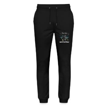 Dance Moves Don't Just Dance Move The Dancefloor - Stanley/Stella Mover Unisex Organic Jogging Trousers - black - Front - Marisol (170cm) & Nik (191cm)