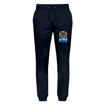 Alles Was Ich Brauche Ist Mein Hund Und Mein SUV - Stanley/Stella Unisex Bio Jogginghose Mover  - Navy - Vorne - Marisol (170cm) & Nik (191cm)