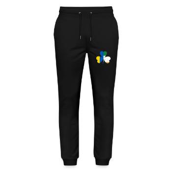 Trèfle drapeau ukrainien irlandais - Pantalon de jogging bio MOVER Stanley/Stella unisexe - noir - Devant - Marisol (170cm) & Nik (191cm)