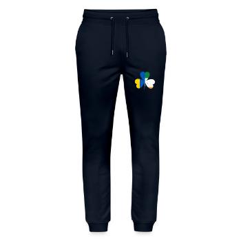 Trèfle drapeau ukrainien irlandais - Pantalon de jogging bio MOVER Stanley/Stella unisexe - marine - Devant - Marisol (170cm) & Nik (191cm)