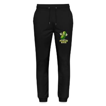 Cornichons Funny Pickles Concombre Jeu de mots - Pantalon de jogging bio MOVER Stanley/Stella unisexe - noir - Devant - Marisol (170cm) & Nik (191cm)