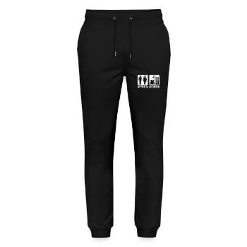 Dialysis Technician My Problem Pictogram Mom - Stanley/Stella Mover Unisex Organic Jogging Trousers - black - Front - Marisol (170cm) & Nik (191cm)