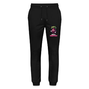 Beetroot Beets Vegan Simply Unbeetable Veggie - Stanley/Stella Mover Unisex Organic Jogging Trousers - black - Front - Marisol (170cm) & Nik (191cm)