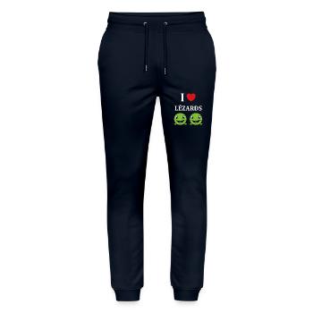 christmas reindeer cute funny smile with christmas - Pantalon de jogging bio MOVER Stanley/Stella unisexe - marine - Devant - Marisol (170cm) & Nik (191cm)