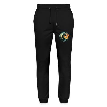 Sunrise with dragon - Stanley/Stella Mover Unisex Organic Jogging Trousers - black - Front - Marisol (170cm) & Nik (191cm)