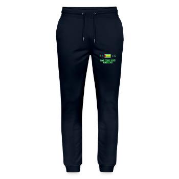 Sao Tomé et Principe - Pantalon de jogging bio MOVER Stanley/Stella unisexe - marine - Devant - Marisol (170cm) & Nik (191cm)