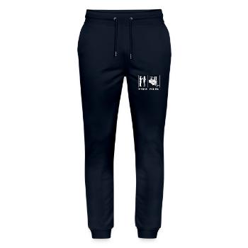 Forklift Operator My Problem My Pictogram Mom Dad - Stanley/Stella Unisex Bio Jogginghose Mover  - Navy - Vorne - Marisol (170cm) & Nik (191cm)
