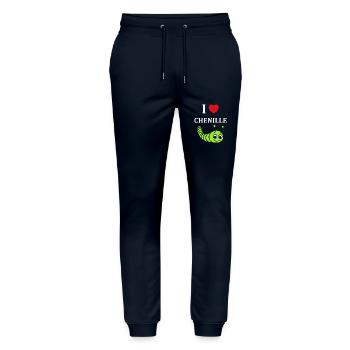 Chenilles insecte Amour petite chenille - Pantalon de jogging bio MOVER Stanley/Stella unisexe - marine - Devant - Marisol (170cm) & Nik (191cm)