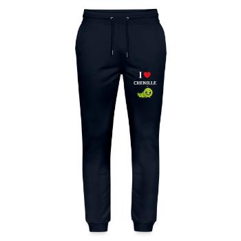 Chenilles insecte Amour petite chenille - Pantalon de jogging bio MOVER Stanley/Stella unisexe - marine - Devant - Marisol (170cm) & Nik (191cm)