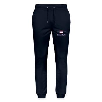 Thaïlande - Pantalon de jogging bio MOVER Stanley/Stella unisexe - marine - Devant - Marisol (170cm) & Nik (191cm)