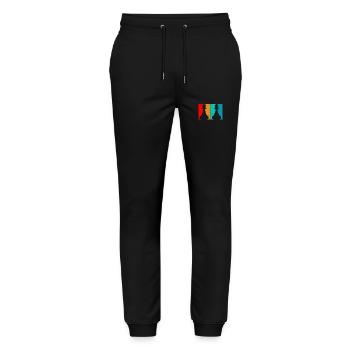 Chess Chess Pieces Pawn Player Retro Vintage - Stanley/Stella Mover Unisex Organic Jogging Trousers - black - Front - Marisol (170cm) & Nik (191cm)