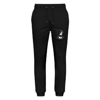 Elegante Gothic-Dame: Viktorianische Anmut - Stanley/Stella Unisex Bio Jogginghose Mover  - Schwarz - Vorne - Marisol (170cm) & Nik (191cm)