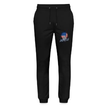 America - Stanley/Stella Mover Unisex Organic Jogging Trousers - black - Front - Marisol (170cm) & Nik (191cm)