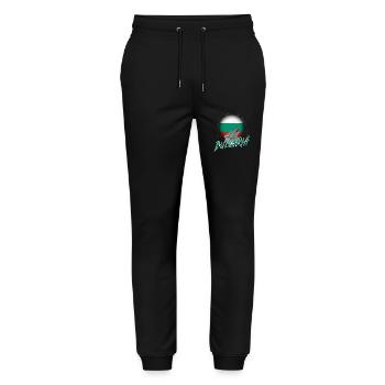 Bulgarien - Stanley/Stella Unisex Bio Jogginghose Mover  - Schwarz - Vorne - Marisol (170cm) & Nik (191cm)