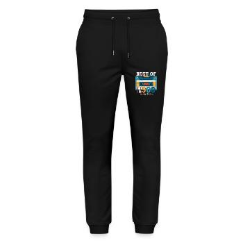 43rd Birthday December Vintage 1980's Cassette Tape - Stanley/Stella Mover Unisex Organic Jogging Trousers - black - Front - Marisol (170cm) & Nik (191cm)
