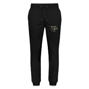 Vintage 1982 Geburtsjahr Retro Geburtstag Geschenk - Stanley/Stella Unisex Bio Jogginghose Mover  - Schwarz - Vorne - Marisol (170cm) & Nik (191cm)