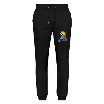 Bosnien und Herzegowina - Stanley/Stella Unisex Bio Jogginghose Mover  - Schwarz - Vorne - Marisol (170cm) & Nik (191cm)
