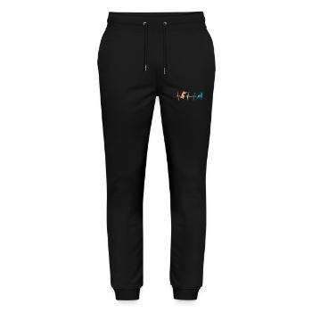 Hunter's heartbeat - Stanley/Stella Mover Unisex Organic Jogging Trousers - black - Front - Marisol (170cm) & Nik (191cm)