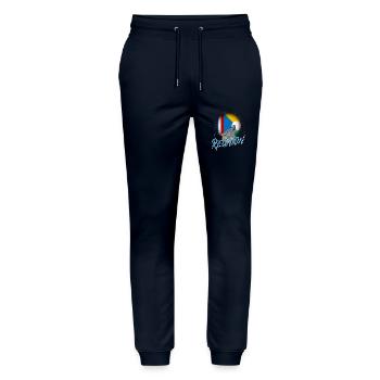 Réunion - Stanley/Stella Unisex Bio Jogginghose Mover  - Navy - Vorne - Marisol (170cm) & Nik (191cm)