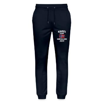 HORDALAND 2024 Fishing Tour Norway - Stanley/Stella Mover Unisex Organic Jogging Trousers - navy - Front - Marisol (170cm) & Nik (191cm)