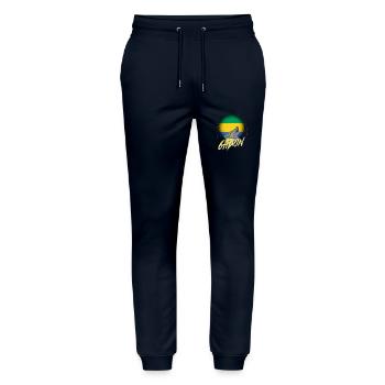 Gabon - Stanley/Stella Mover Unisex Organic Jogging Trousers - navy - Front - Marisol (170cm) & Nik (191cm)