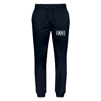 Aikido Fighter Dad The Idol Japanese Martial Arts - Stanley/Stella Mover Unisex Organic Jogging Trousers - navy - Front - Marisol (170cm) & Nik (191cm)