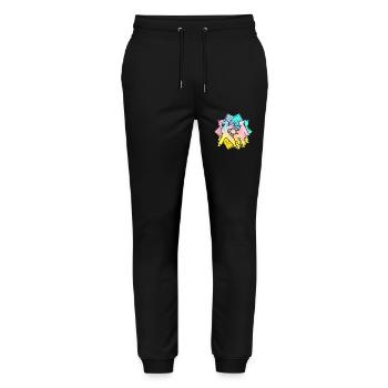 Judo - Stanley/Stella Mover Unisex Organic Jogging Trousers - black - Front - Marisol (170cm) & Nik (191cm)