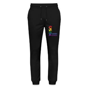 Limited Edition 1950 - Stanley/Stella Mover Unisex Organic Jogging Trousers - black - Front - Marisol (170cm) & Nik (191cm)