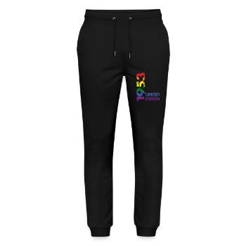 Limited Edition 1953 - Stanley/Stella Mover Unisex Organic Jogging Trousers - black - Front - Marisol (170cm) & Nik (191cm)