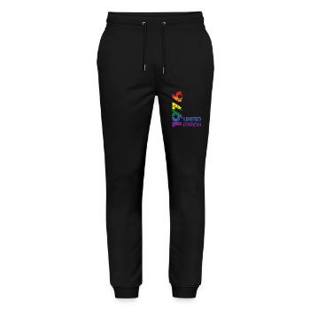 Limited Edition 1976 - Stanley/Stella Unisex Bio Jogginghose Mover  - Schwarz - Vorne - Marisol (170cm) & Nik (191cm)