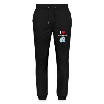 Drôle bébé minimaliste simple petit lamantin - Pantalon de jogging bio MOVER Stanley/Stella unisexe - noir - Devant - Marisol (170cm) & Nik (191cm)