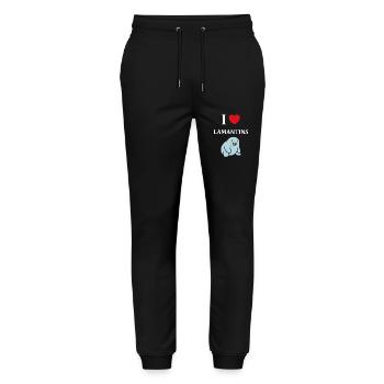 Drôle bébé minimaliste simple petit lamantin - Pantalon de jogging bio MOVER Stanley/Stella unisexe - noir - Devant - Marisol (170cm) & Nik (191cm)