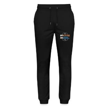 Biologiste marin Pas de café Écologiste Amateur de café - Pantalon de jogging bio MOVER Stanley/Stella unisexe - noir - Devant - Marisol (170cm) & Nik (191cm)