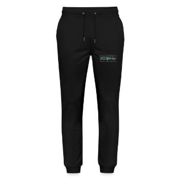 Kfz-Mechaniker Abschluss-Geschenk - Stanley/Stella Unisex Bio Jogginghose Mover  - Schwarz - Vorne - Marisol (170cm) & Nik (191cm)