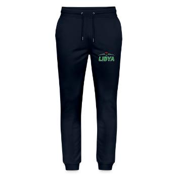 Libyen - Stanley/Stella Unisex Bio Jogginghose Mover  - Navy - Vorne - Marisol (170cm) & Nik (191cm)