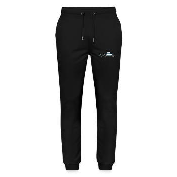 Bateau Heartbeat Sea Ship - Pantalon de jogging bio MOVER Stanley/Stella unisexe - noir - Devant - Marisol (170cm) & Nik (191cm)