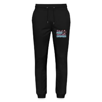 Infirmière Sage-femme Accoucheuse Je suis A - Pantalon de jogging bio MOVER Stanley/Stella unisexe - noir - Devant - Marisol (170cm) & Nik (191cm)